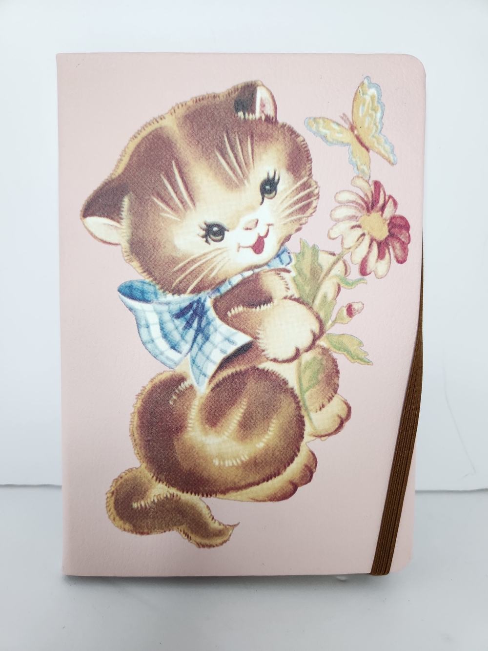 Pink Cat Softcover Notebook with Elastic Closure